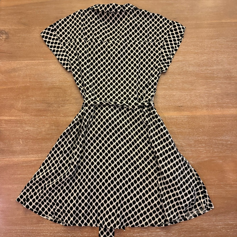 Miou Muse Chic Black and White Patterned Dress - Picture 9 of 11